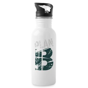 Grunge 13 Numeric Glyph - Water bottle with straw - white - Right