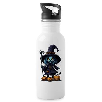 Halloween - Zombie - Horreur - Sorcière - Gourde avec paille intégrée - blanc - Droite