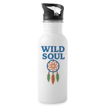 Wild Soul Dreamcatcher - Water bottle with straw - white - Right