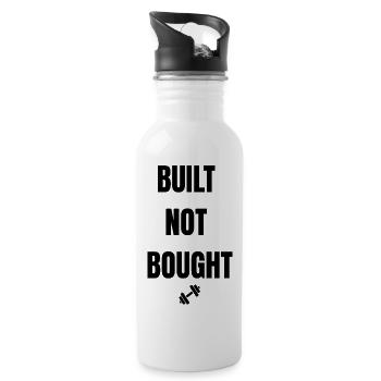 BUILT NOT BOUGHT - Trinkflasche mit integriertem Trinkhalm - Weiß - Rechts
