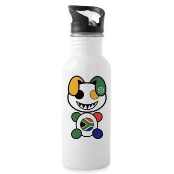 Foot Plush: South Africy - Water bottle with straw - white - Right