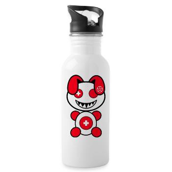 Foot Plush: Swissy - Water bottle with straw - white - Right