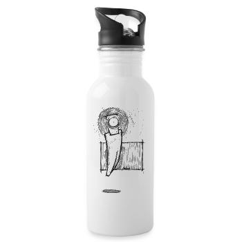 Levitating eye projection - Water bottle with straw - white - Right