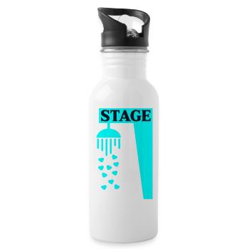 Bühnenduschgesang - Trinkflasche mit integriertem Trinkhalm - Weiß - Rechts