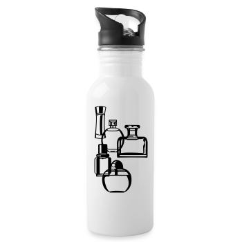 Parfüm - Trinkflasche mit integriertem Trinkhalm - Weiß - Rechts