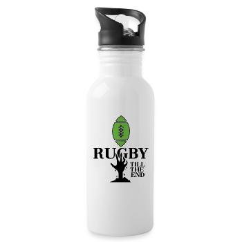 rugby rugbyspieler rugbysaison - Trinkflasche mit integriertem Trinkhalm - Weiß - Rechts