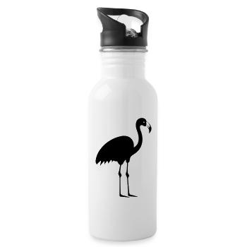 Flamingo - Water bottle with straw - white - Right
