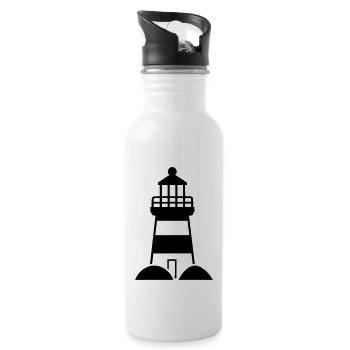 lighthouse - Water bottle with straw - white - Right