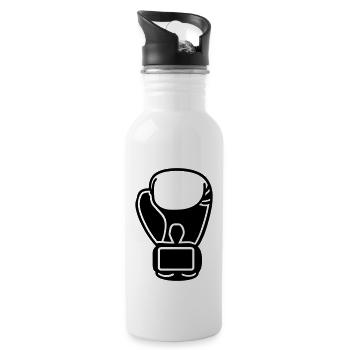 Boxing Glove - Water bottle with straw - white - Right