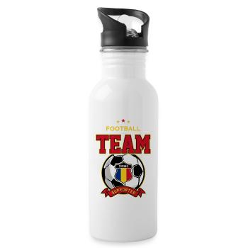 Romania - Water bottle with straw - white - Right