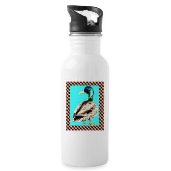 Ente fishtale - Trinkflasche mit integriertem Trinkhalm - Weiß - Rechts