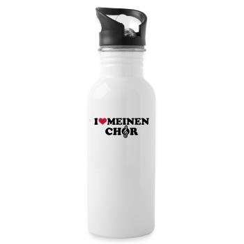 Chor - Trinkflasche mit integriertem Trinkhalm - Weiß - Rechts