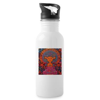 STREET ART IMAGINATION - Water bottle with straw - white - Right