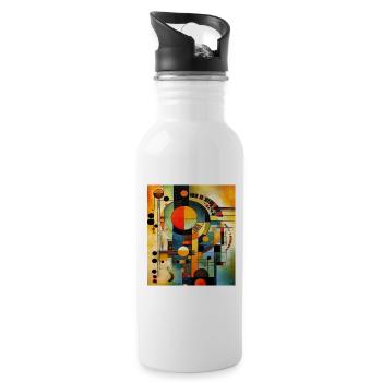 ABSTRACTION VIBRATION - Gourde avec paille intégrée - blanc - Droite