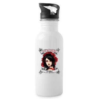 Ich bin nicht wie andere Frauen, ich bin schlimmer - Trinkflasche mit integriertem Trinkhalm - Weiß - Rechts
