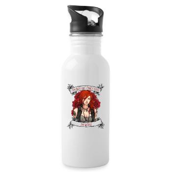 I'm not like other women, I'm worse - Water bottle with straw - white - Right