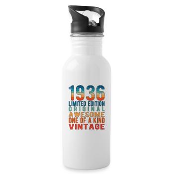 Edition limitée depuis 1936 Anniversaire Millésime 1936 - Gourde avec paille intégrée - blanc - Droite