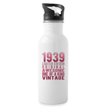Edition limitée depuis 1939 Anniversaire Millésime 1939 - Gourde avec paille intégrée - blanc - Droite