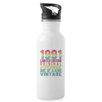 Edition limitée depuis 1991 Anniversaire Millésime 1991 - Gourde avec paille intégrée - blanc - Droite