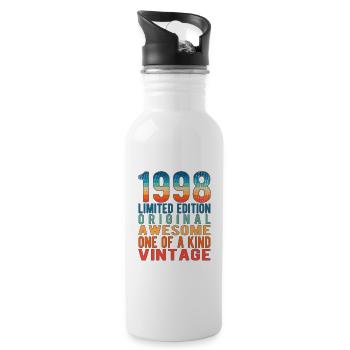 Edition limitée depuis 1998 Anniversaire Millésime 1998 - Gourde avec paille intégrée - blanc - Droite