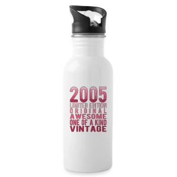 Edition limitée depuis 2005 Anniversaire Millésime 2005 - Gourde avec paille intégrée - blanc - Droite