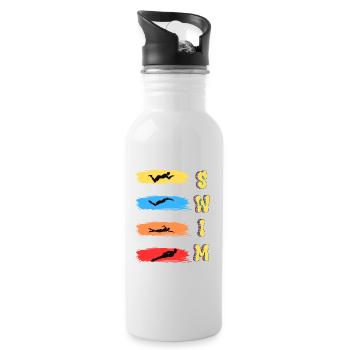Swim - Water bottle with straw - white - Right