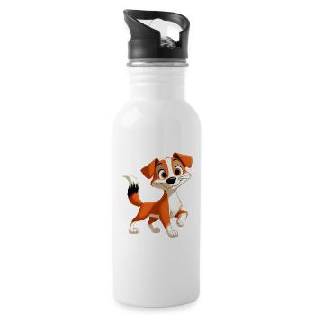 Fox Terrier - Water bottle with straw - white - Right