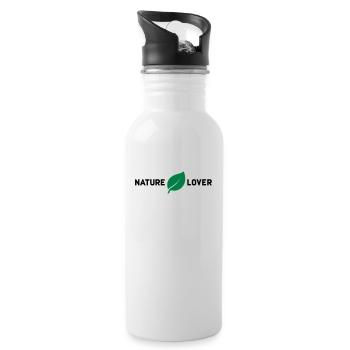 Nature Lover | Forest forest bathing nature love of nature - Water bottle with straw - white - Right