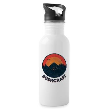 Bushcraft survival - Water bottle with straw - white - Right