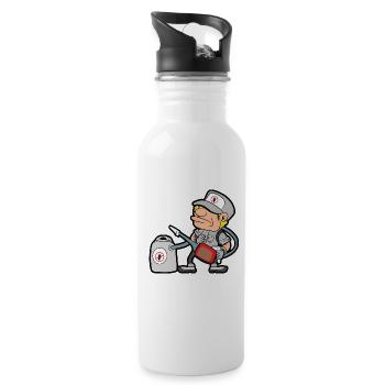 exterminator - Water bottle with straw - white - Right