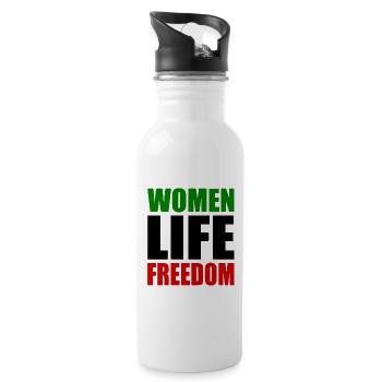 Women life freedom - Gourde avec paille intégrée - blanc - Droite