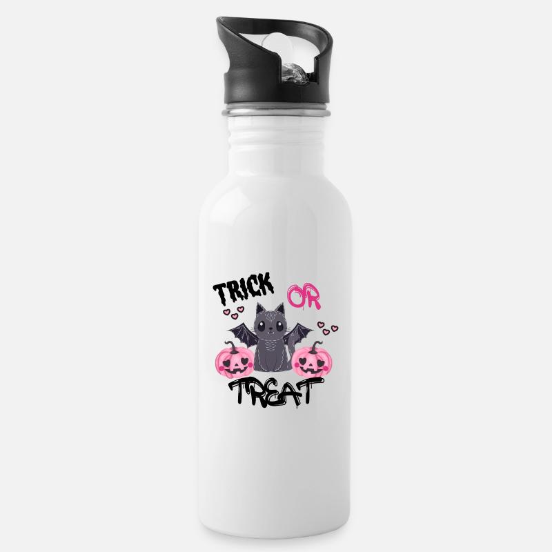 Trick or treat Halloween Design - Vampire Cat - Gourde avec paille intégrée - blanc
