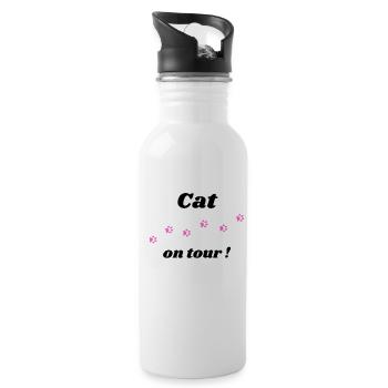 cat tVOiUk6p9 transformed - Trinkflasche mit integriertem Trinkhalm - Weiß - Rechts