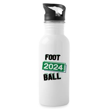 Football Spieler Team Turnier Mannschaft in 2024 - Trinkflasche mit integriertem Trinkhalm - Weiß - Rechts