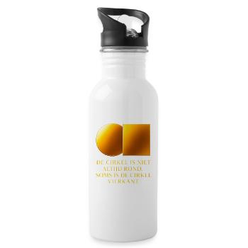 Golden Circle vs Square Design - Water bottle with straw - white - Right