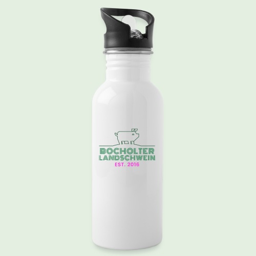 Bocholter Landschwein seid 2016 - Trinkflasche mit integriertem Trinkhalm