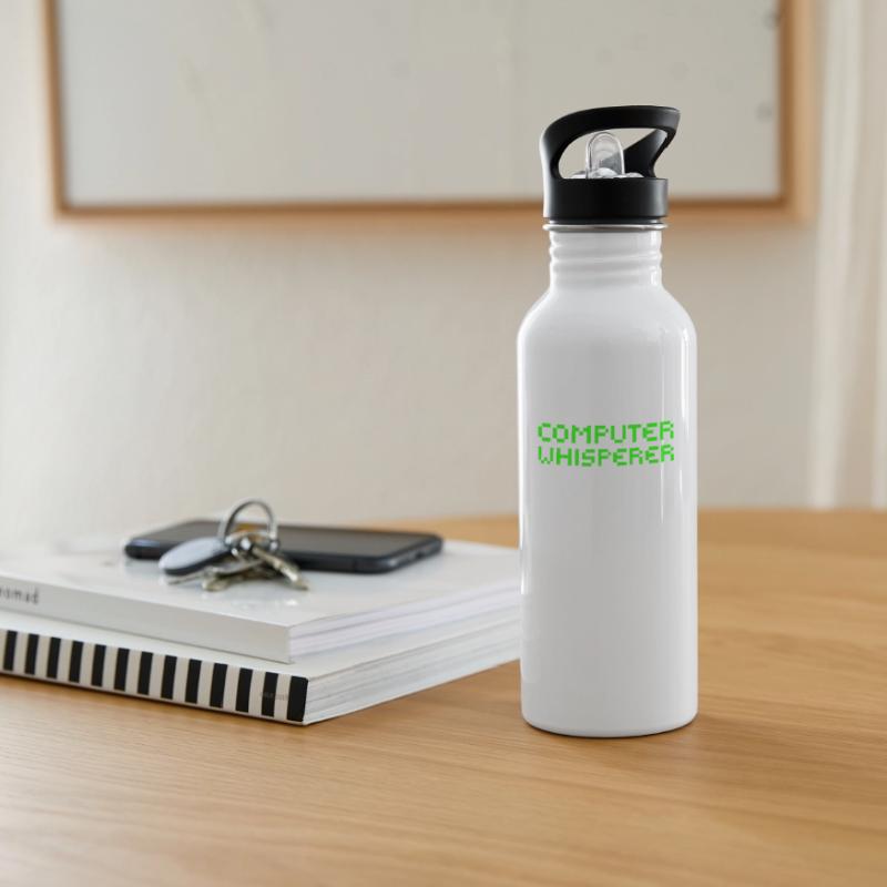 Computer Whisperer for Programmers Water bottle with straw