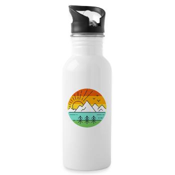Landscape Nature - Water bottle with straw - white - Right