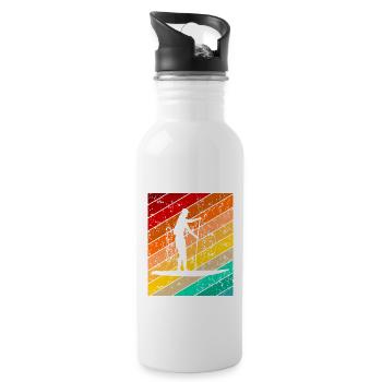 Stand Up Paddling Board SUP Paddeln - Trinkflasche mit integriertem Trinkhalm - Weiß - Rechts