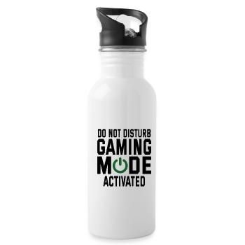 Do Not Disturb Gaming Mode Activated Video Game Pl - Trinkflasche mit integriertem Trinkhalm - Weiß - Rechts