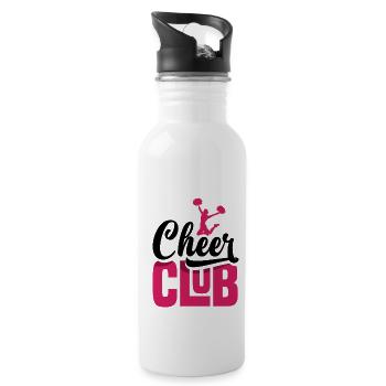 Cheer Club Cheerleading Cheerleader Cheerdance Gym - Trinkflasche mit integriertem Trinkhalm - Weiß - Rechts