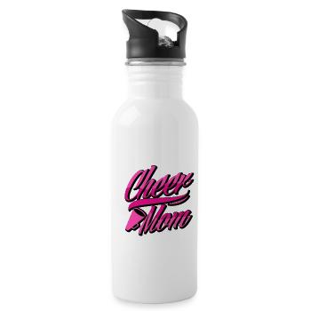 Cheer Mom Cheerleading Cheerleader Cheerdance Gymn - Trinkflasche mit integriertem Trinkhalm - Weiß - Rechts