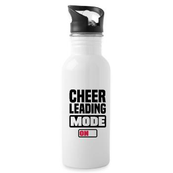 Cheerleading Mode On Gymnast Cheerleader Dancing C - Trinkflasche mit integriertem Trinkhalm - Weiß - Rechts