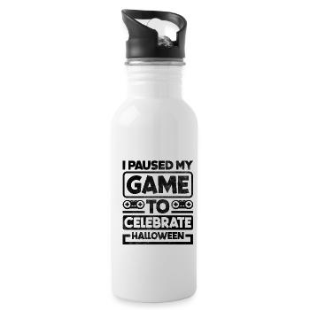 I Paused My Game Video Game Player Gaming Gamer Ne - Trinkflasche mit integriertem Trinkhalm - Weiß - Rechts