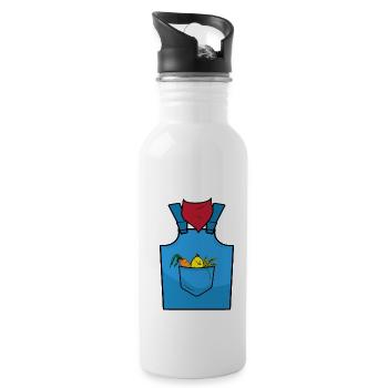 Agriculteur Graphic Cow Farmer Agriculture Tractor - Trinkflasche mit integriertem Trinkhalm - Weiß - Rechts