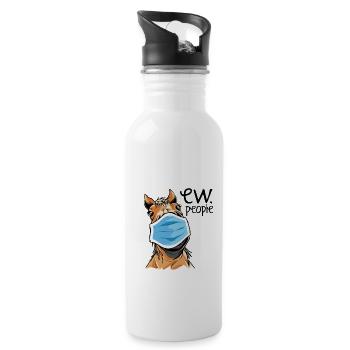 Ew People Horse Lover Horse Riding Equestrian Farm - Trinkflasche mit integriertem Trinkhalm - Weiß - Rechts