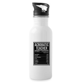 Acrobatics Teacher Serving Size Acrobat Gymnastics - Trinkflasche mit integriertem Trinkhalm - Weiß - Rechts
