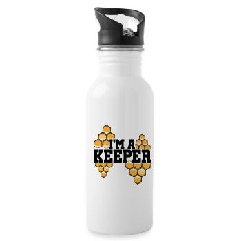 I'm A Keeper Animal Lover Animals Zoo Keeper Zoo K - Trinkflasche mit integriertem Trinkhalm - Weiß - Rechts