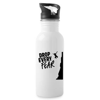 Drop Every Fear Cliff Diving Cliff Jumper Cliff Ju - Water bottle with straw - white - Right