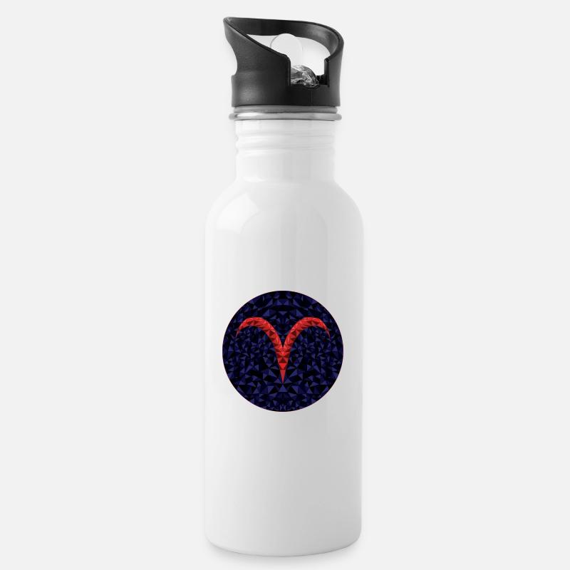 Bélier - Gourde avec paille intégrée - blanc